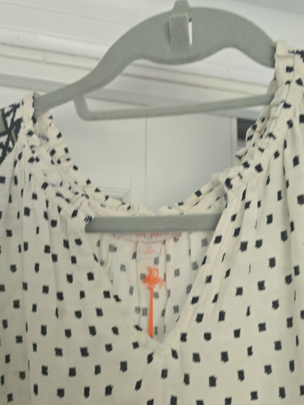 Knox Rose White Dress with Black Dot Print and Trim - Picture 7 of 12